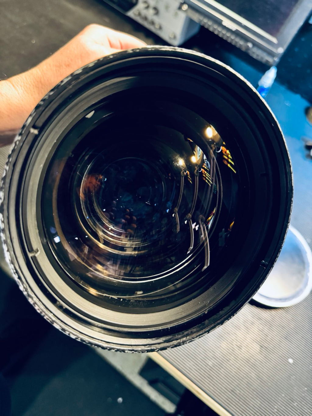 Lomo 20-120 with rear anamorphic adaptor with stainless steel PL mounts and parfocal